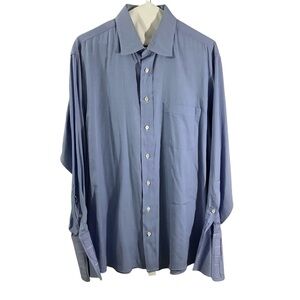 Burberry’s 80’s 2-Ply 100% Cotton Button Down Shirt Pin Striped